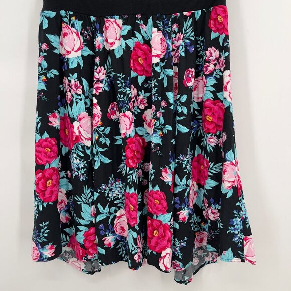 Torrid Plus Mini Challis Hanky Hem Dress Floral Strapless Size 1X (14-16) NWT - Picture 6 of 9